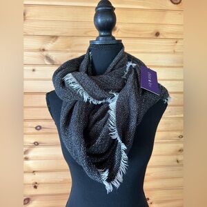 Blanket Infinity Scarf with Feather Fringe by Chloe + Lex